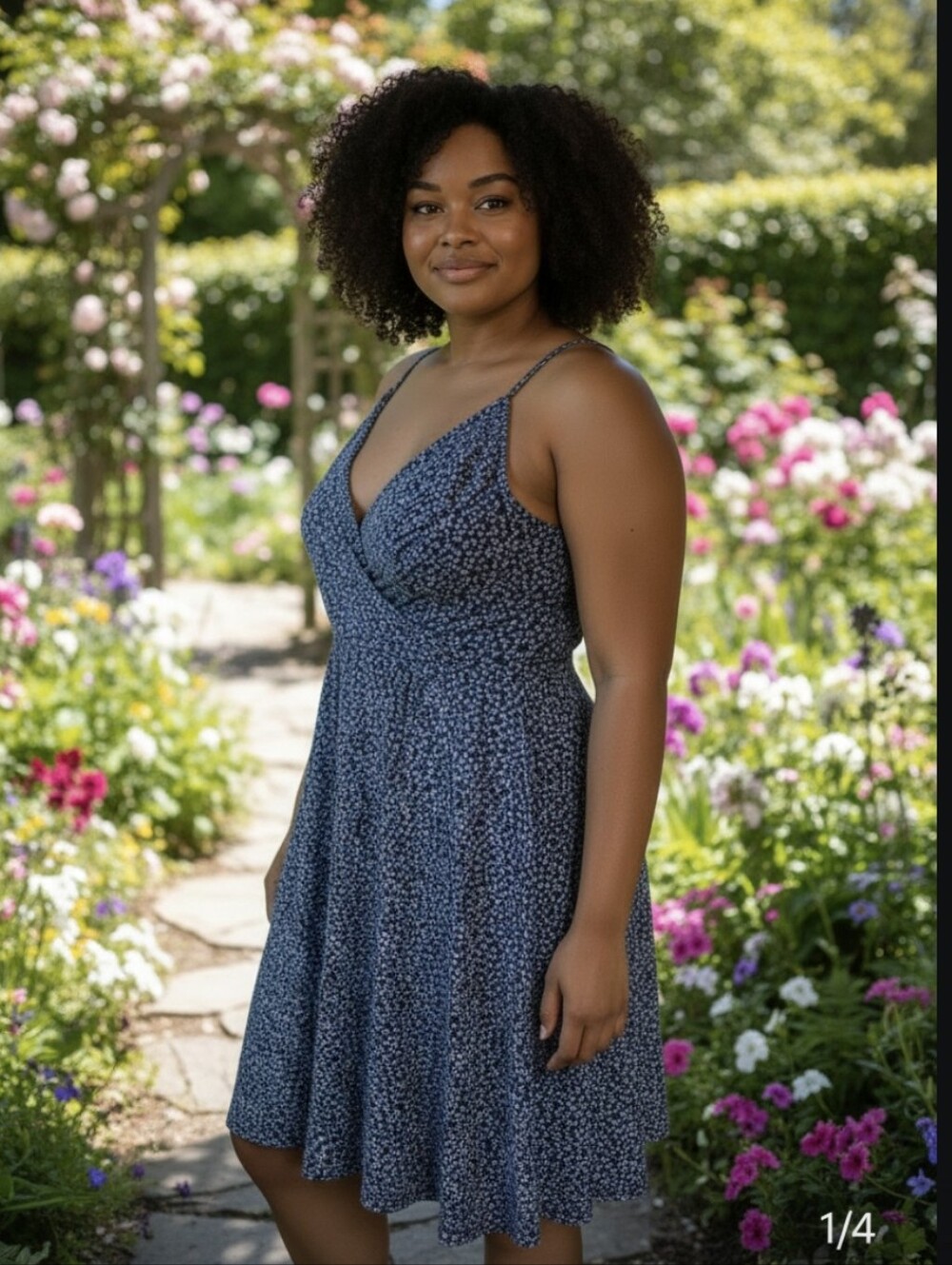 Kaileigh Floral Mock Wrap Mini Dress-XL